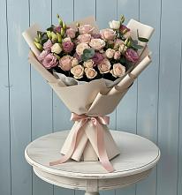 Букет цветов из:  Розы и Лизиантусы в Досчатое
