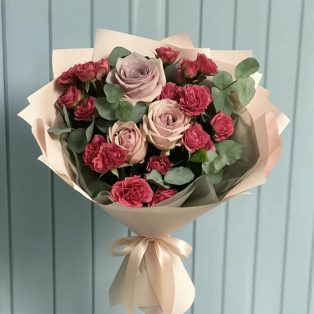 Букет цветов из: Гвоздики и Розы в Досчатое