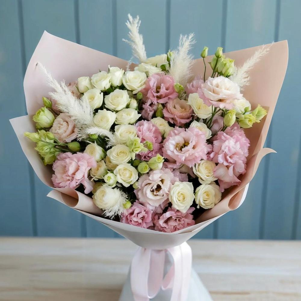 Букет цветов из: Альстромерии и Розы в Досчатое