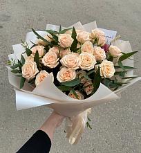 Букет Кремовые розы Латте в Досчатое