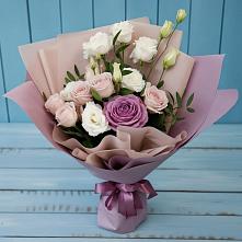 Букет цветов из:  Розы и Лизиантусы #REPLACE_PRED# Досчатое