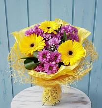 Букет цветов из:  Хризантемы и Герберы в Досчатое