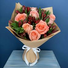 Букет цветов из:  Розы и Альстромерии в Досчатое