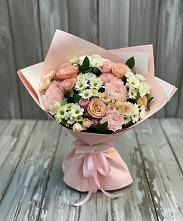 Букет цветов из:  Гвоздики, Розы и Хризантемы в Досчатое