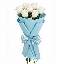 Букет 7 белых роз Проуд в Досчатое