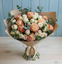 Букет цветов из:  Альстромерии и Розы в Досчатое